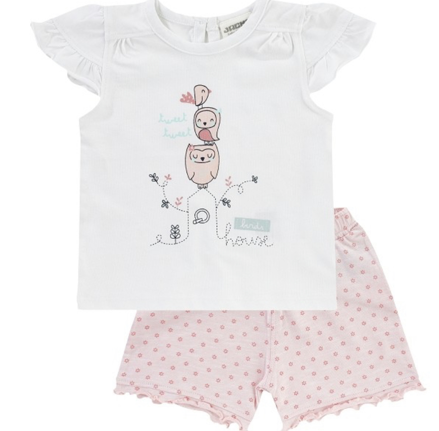 Jacky Baby Mädchen T-Shirt + Shorts Lovely Bird